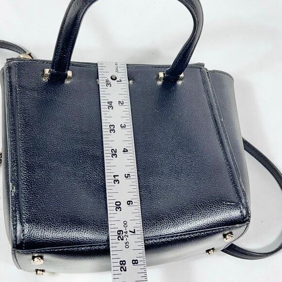Kate Spade Black Pebble Leather Satchel Crossbody Bag Purse Medium Used - Picture 16 of 16
